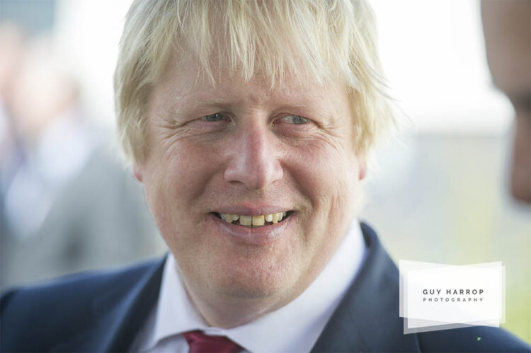 Photo by Guy Harrop. 01/07/16. Brexit leave campaigner Boris Johnson who announced he is no longer running for the Tory leadership bid pictured Friday after been ousted from the leadership race by fellow conservative member Mr Gove. Boris was in Devon visiting  Chumleigh college where he happily declared the school more open than it was 4 yrs ago. image copyright guy harrop info@guyharrop.com 07866 464282