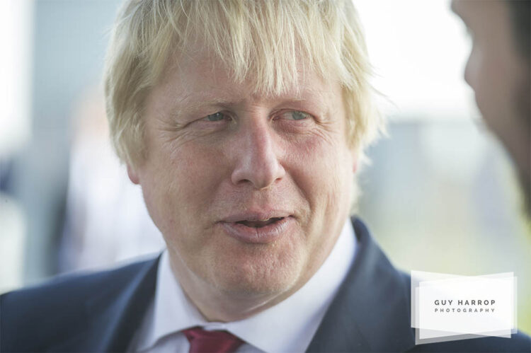 Photo by Guy Harrop. 01/07/16. Brexit leave campaigner Boris Johnson who announced he is no longer running for the Tory leadership bid pictured Friday after been ousted from the leadership race by fellow conservative member Mr Gove. Boris was in Devon visiting  Chumleigh college where he happily declared the school more open than it was 4 yrs ago. image copyright guy harrop info@guyharrop.com 07866 464282