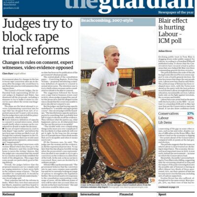 guardian front page