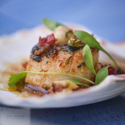 freshly cooked scallop photo © Guy Harrop 2024