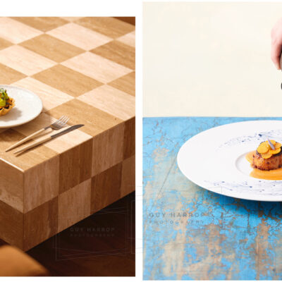 Gourmet restaurant main dish arranged with precise, elegant plating. &copy; Guy Harrop 2026
