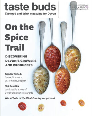 Taste Buds Magazine cover of hot chilli sauces
